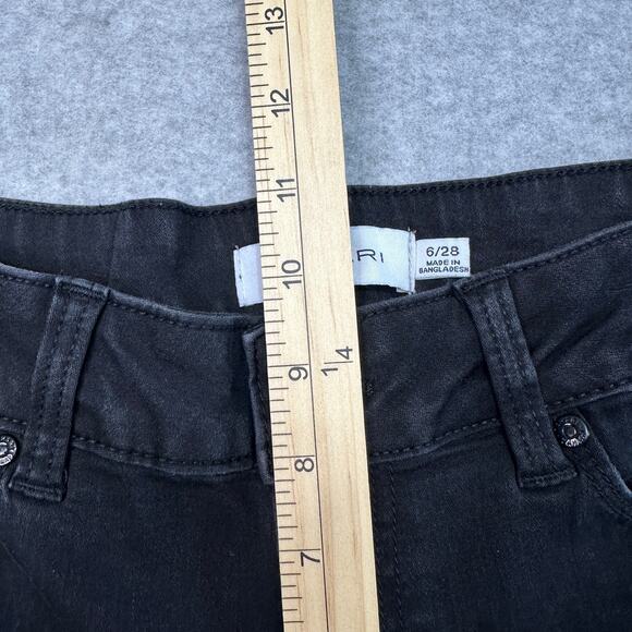 Tahari Jeans WMNS 6/28 High Rise Washed Black Straight Leg Stretchy Zip Button - Picture 8 of 10